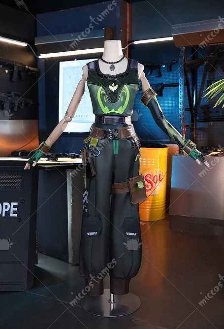 Édition Premium Game Skye Costume de Cosplay Sous-chemise et Gilet avec Pantalon Long et Bandeau
