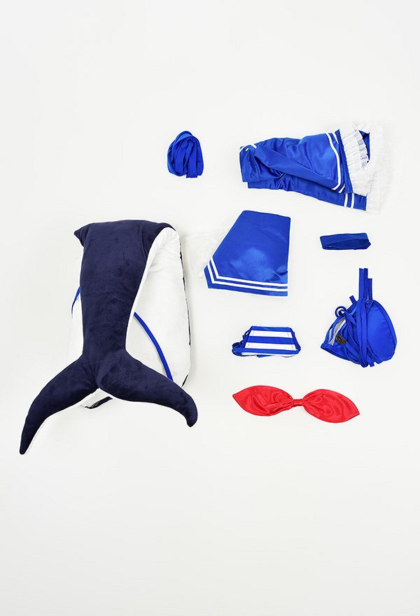 Virtual YouTuber vTuber Shylily Cosplay Costume Sailor Top and Skirt Set with Tail Virtual YouTuber vTuber Shylily Cosplay Costume Sailor Top and Skirt Set with Tail
