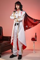 Virtual YouTuber Vtuber Vox Akuma Costume de Cosplay Tenue et Chemise avec Gilet et Châle Virtual YouTuber Vtuber Vox Akuma Costume de Cosplay Tenue et Chemise avec Gilet et Châle