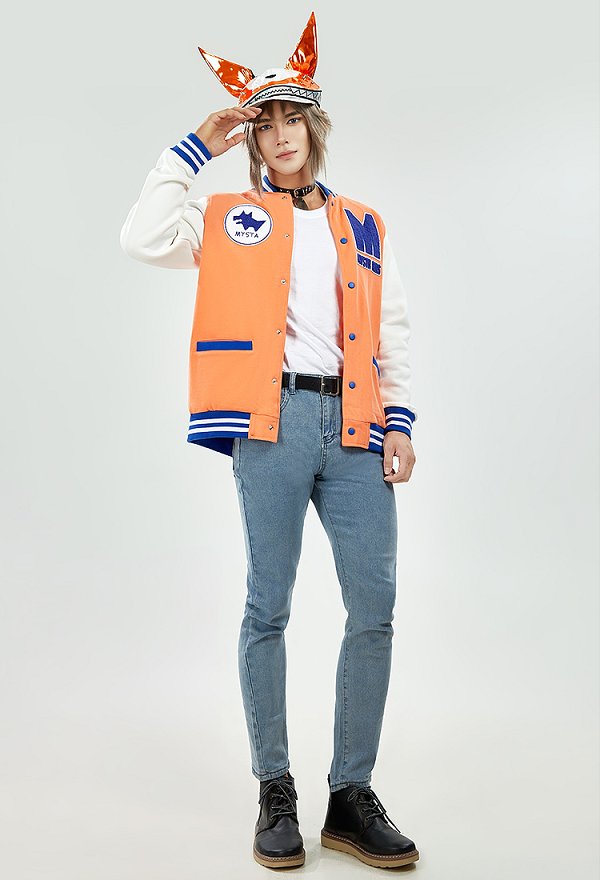 Virtual Youtuber VTuber Mysta Rias Cosplay Costume Bomber Jacket