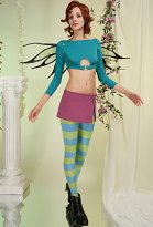 Irma Lair W.I.T.C.H. Cosplay Lange Arm Crop Top Rock Streifen Strumpfhose Flügel Cosplay Kostüm Irma Lair W.I.T.C.H. Cosplay Lange Arm Crop Top Rock Streifen Strumpfhose Flügel Cosplay Kostüm