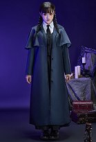 Wednesday Addams Halloween Cosplay Kostüm Hemd und Weste mit Mantel und Rock Wednesday Addams Halloween Cosplay Kostüm Hemd und Weste mit Mantel und Rock