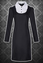 Wednesday Addams Halloween Cosplay Kostüm Rundhalskleid Wednesday Addams Halloween Cosplay Kostüm Rundhalskleid