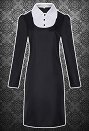 Wednesday Addams Halloween Cosplay Costume Round Neck Dress
