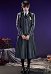 Wednesday Addams Cosplay Costume Uniforme scolaire rayé noir et gris Chemise et gilet avec veste et jupe