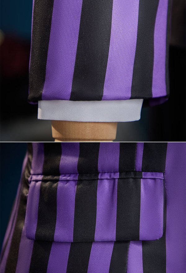 Wednesday Agnes DeMille Cosplay Halloween Chaqueta y falda de Halloween con chaleco y camisa