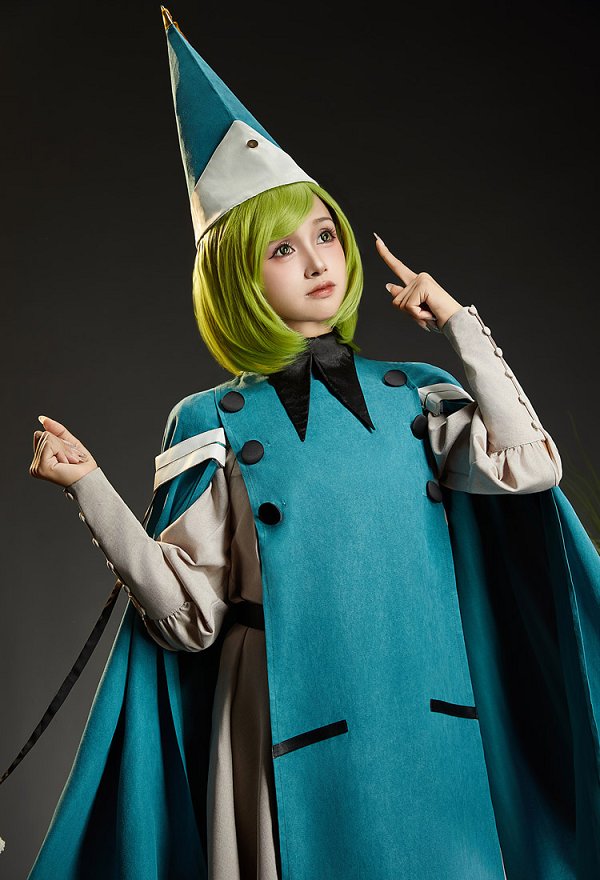 Tongari Boshi no Atorie Coco Cosplay Costume Dress and Pants with Cape and Hat
