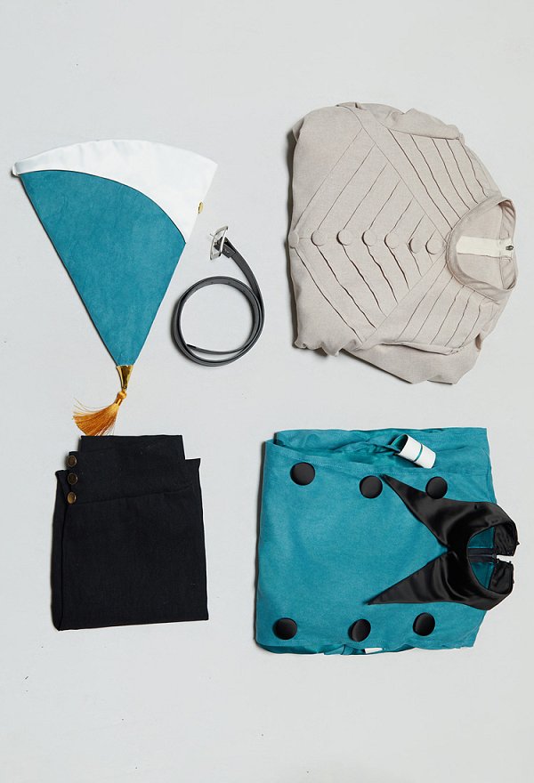 Witch Hat Richeh Cosplay Costume Dress and Cape with Pants and Hat Witch Hat Richeh Cosplay Costume Dress and Cape with Pants and Hat