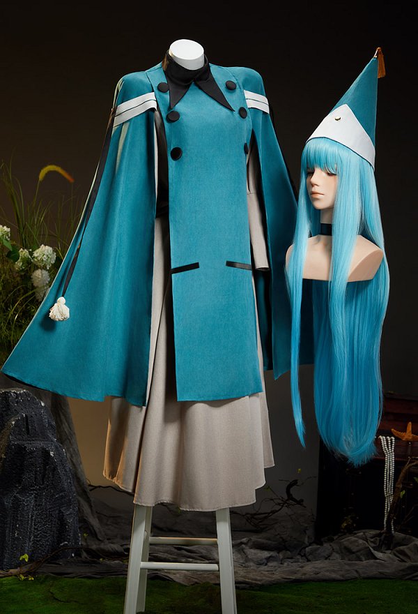 Witch Hat Richeh Cosplay Costume Dress and Cape with Pants and Hat Witch Hat Richeh Cosplay Costume Dress and Cape with Pants and Hat