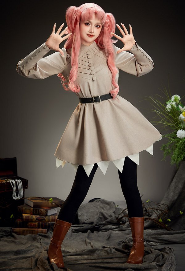Witch Hat Tetia Cosplay Costume Dress and Cape with Pants and Hat