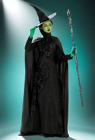 Wicked Elphaba Cosplay Ensemble Halloween Costume Robe avec chapeau et cape