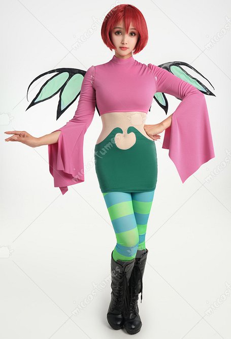 WITCH Will Cosplay Crop Top Rock Hosen Flügel Cosplay Kostüm