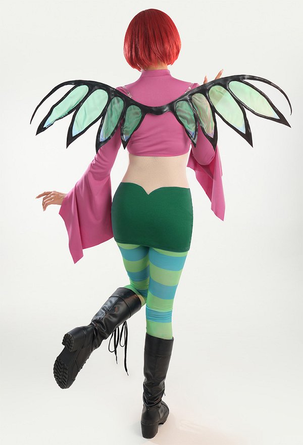 Witch Will Vandom Cosplay Costume Robe à Manches Larges avec Pantalon et Ailes