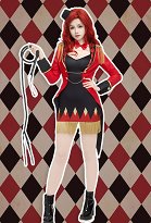 Costume d'Halloween Femme Robe d'animaux Ensemble Robe à bretelles de style cirque avec smoking et chapeau Costume d'Halloween Femme Robe d'animaux Ensemble Robe à bretelles de style cirque avec smoking et chapeau