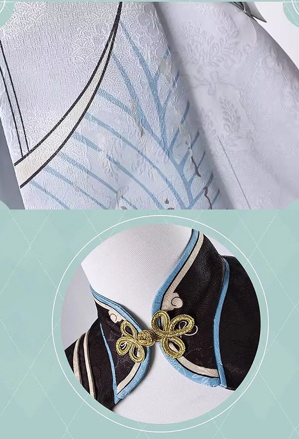 Wuthering Waves Jinhsi Cosplay Costume Dress with Arm Ornament and Hair Accessories Wuthering Waves Jinhsi Cosplay Costume Dress with Arm Ornament and Hair Accessories