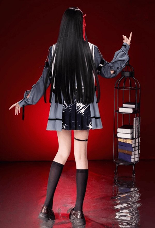 Wuthering Waves Chisa Cosplay Costume JK Uniform Top and Skirt with Jacket Wuthering Waves Chisa Cosplay Costume JK Uniform Top and Skirt with Jacket