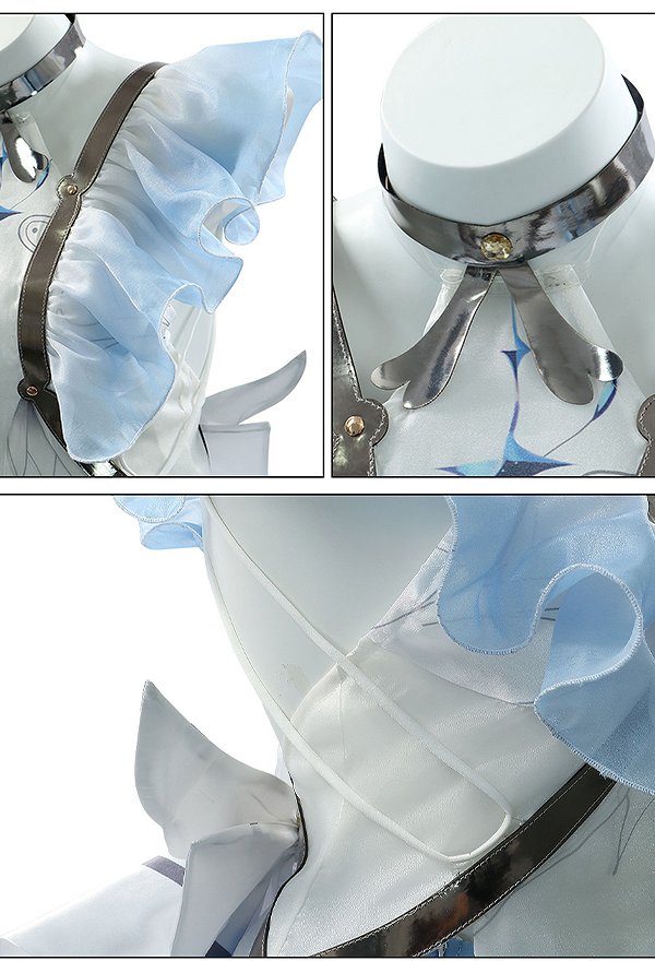 Wuthering Waves Guardian of Secrets The Shorekeeper Cosplay Costume Top and Skirt with Veil Wuthering Waves Guardian of Secrets The Shorekeeper Cosplay Costume Top and Skirt with Veil