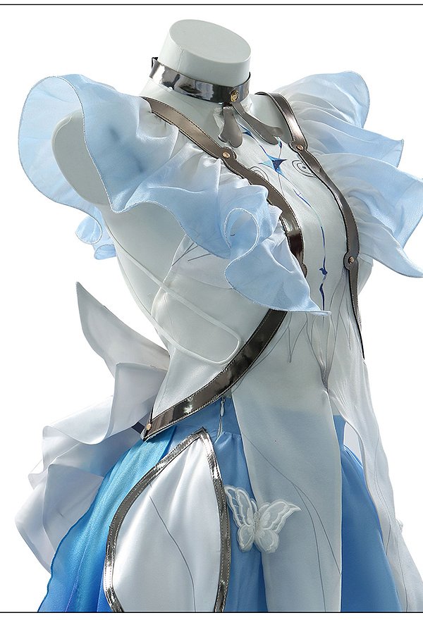Wuthering Waves Guardian of Secrets The Shorekeeper Cosplay Costume Top and Skirt with Veil Wuthering Waves Guardian of Secrets The Shorekeeper Cosplay Costume Top and Skirt with Veil