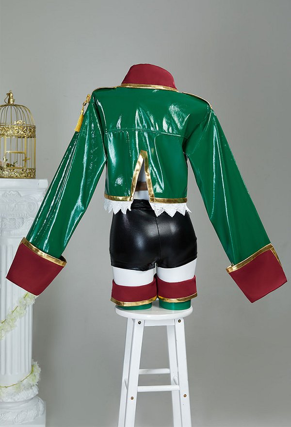 Gushing Over Magical Girls Araga Kiwi Cosplay Costume Green Top and Hat with Shorts Gloves Socks