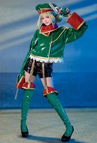 Gushing Over Magical Girls Araga Kiwi Disfraz de Cosplay Camisa y Sombrero Verdes con Guantes y Medias Altas Gushing Over Magical Girls Araga Kiwi Disfraz de Cosplay Camisa y Sombrero Verdes con Guantes y Medias Altas