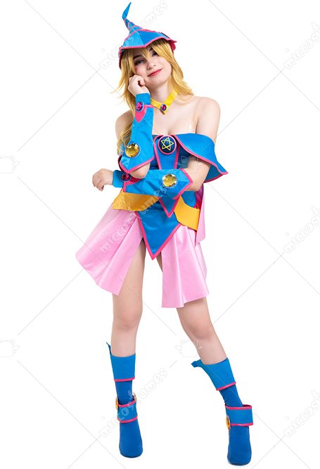 Yu-Gi-Oh Dark Magician Girl Cosplay Kostüm mit Hut