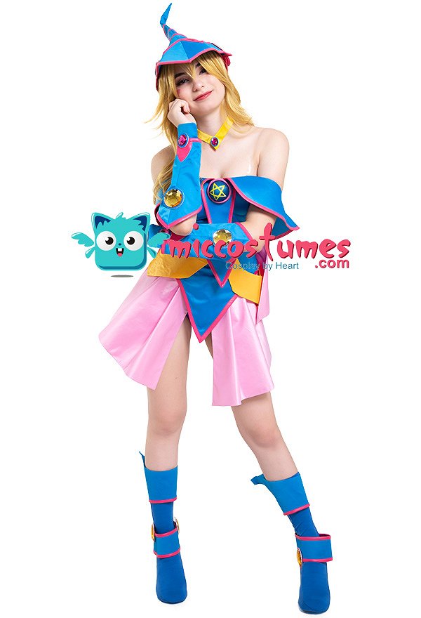 Yu-Gi-Oh Dark Magician Girl Cosplay Kostüm mit Hut
