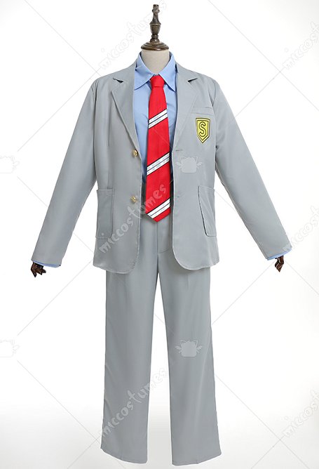 Kousei Arima Cosplay Costume Your Lie in April Japanese Boy School Uniform Set