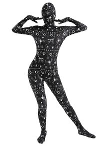 Women Halloween Bat Pattern Printed Full Bodysuit Costume Skin Suit Adults Catsuit Cosplay Costume Outfits
