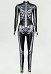 Halloween Body de Esqueleto Blanco de Manga Larga Mono de Calavera Estilo Gótico de Hueso