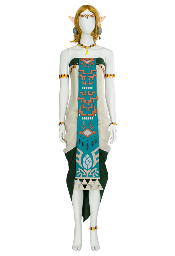 The Legend of Zelda: Tears of the Kingdom Costume de Cosplay Princesse Zelda Costume Robe Longue pour Femme