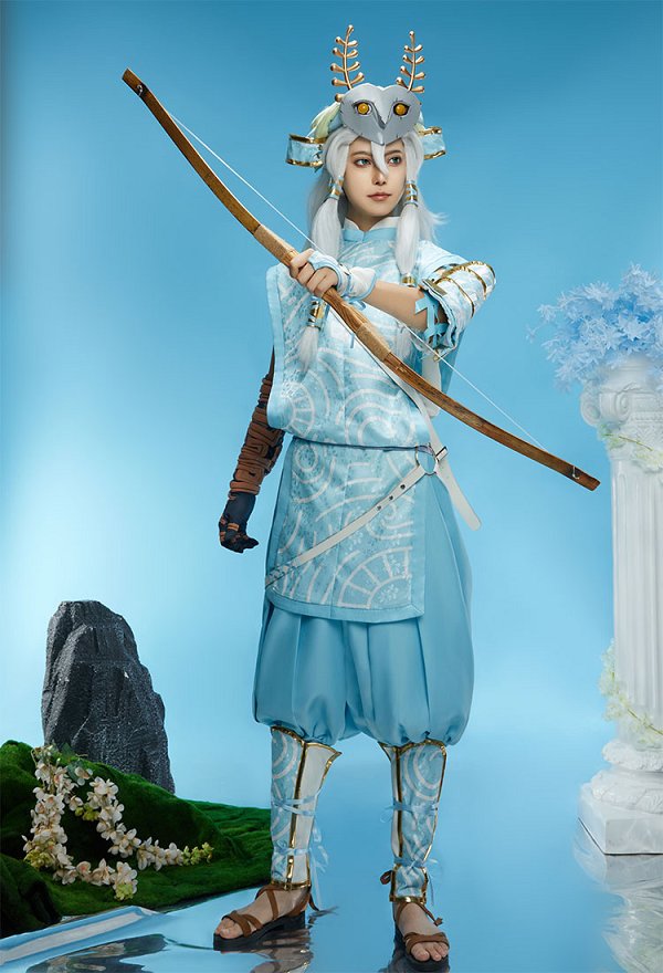 The Legend of Zelda: Tears of The Kingdom Link Disfraz de Cosplay Chaleco y Pantalón Combinados con Cinturón y Accesorio Para la Cabeza