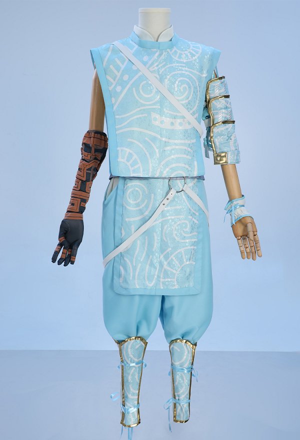 The Legend of Zelda: Tears of The Kingdom Link Disfraz de Cosplay Chaleco y Pantalón Combinados con Cinturón y Accesorio Para la Cabeza
