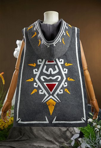 The Legend of Zelda Link Breath of the Wild Cosplay Capa de lana bordada de primera calidad