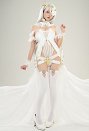 Azur Lane Emden Cosplay Costume Bodysuit and Stockings Set with Earrings and Headdress