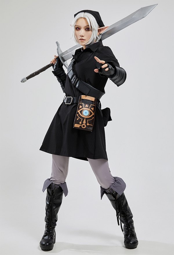 The Legend of Zelda: Breath of the Wild Dark Link Cosplay Costume Top Pants with Hat Other Accessories