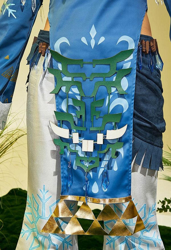 The Legend of Zelda: Tears of the Kingdom Link Cosplay Costume Top and Trousers with Necklace and Sleeves