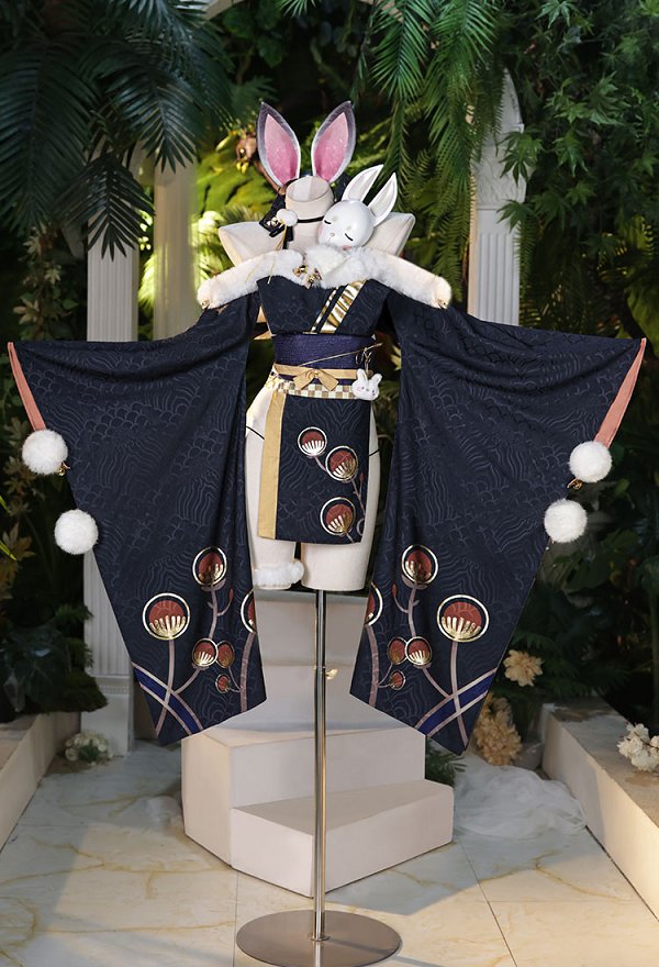 Azur Lane USS Laffey Languid Tour Skin Cosplay Costume Top et culotte avec oreilles et queue de lapin