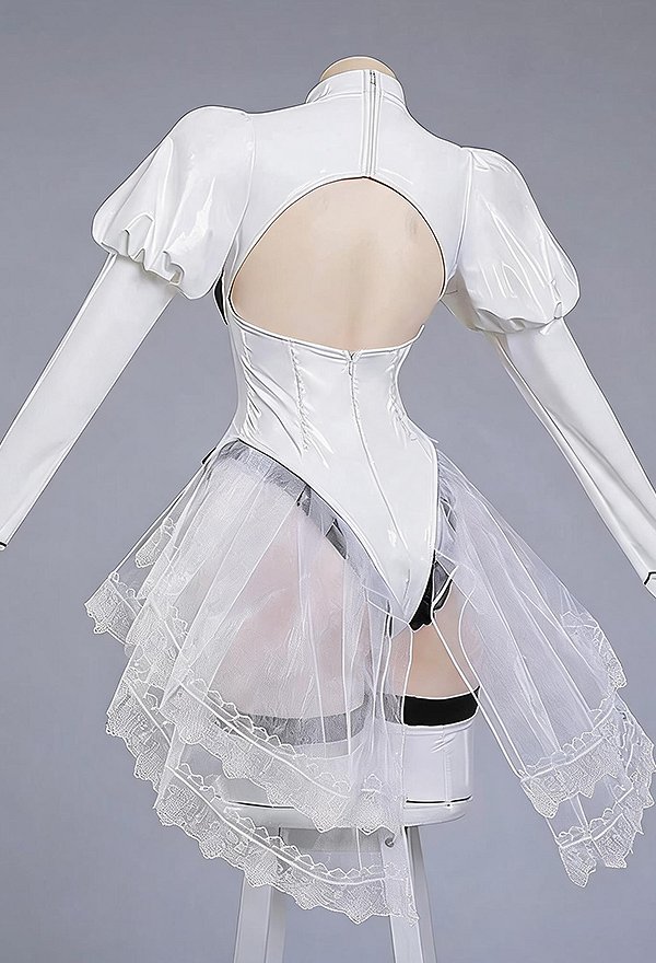 Azur Lane x Nr: Automata No.2 Type B [B]rief respite Skin Cosplay Kostüm Bodysuit mit Stirnband und Handschuhen