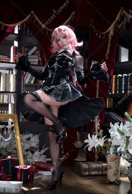 Zenless Zone Zero Remielle Dan Ramiel Cosplay Costume Dress with Back Bow and Headpiece