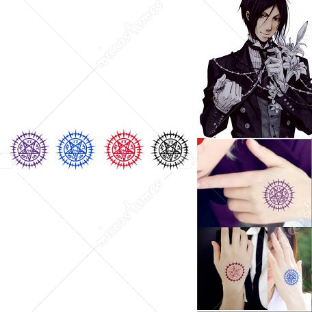 Black Servant Sebastian Michaelis Cosplay Tattoo Sticker