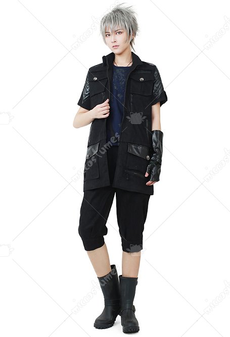 Disfraz de Cosplay de FF XV Noctis Lucis Caelum (camiseta y guante incluidos)
