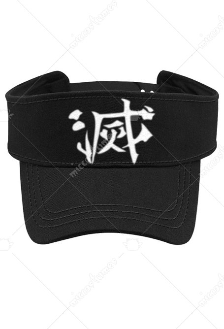UV Protection Beach Cap Black White Characters Pattern Adjustable Sun Visor Cap
