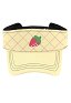 UV Protection Beach Cap Yellow Grid Strawberry Pattern Adjustable Sun Visor Cap