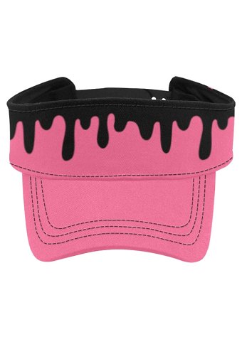 UV Protection Beach Cap Pink Chocolate Flow Pattern Adjustable Sun Visor Cap