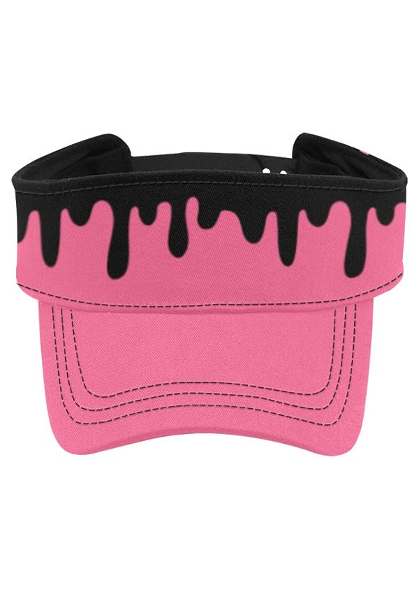 UV Protection Beach Cap Pink Chocolate Flow Pattern Adjustable Sun Visor Cap