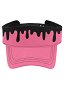 UV Protection Beach Cap Pink Chocolate Flow Pattern Adjustable Sun Visor Cap