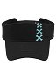 UV Protection Beach Cap Blue Skull Bone Pattern Adjustable Sun Visor Cap