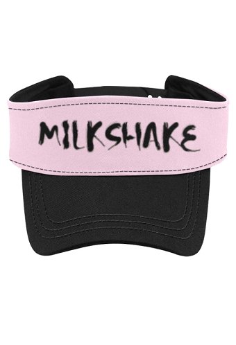 UV Protection Beach Cap Black Pink Milkshake Pattern Adjustable Sun Visor Cap