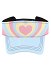 Chapeau de Plage avec Impression de Rainbow Cœur Accessoire Cosplay Vacances Natation