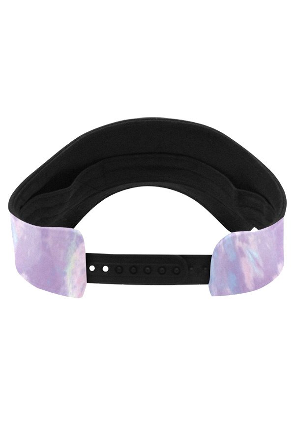 UV Protection Beach Cap Purple Tie-dye Pattern Adjustable Sun Visor Cap
